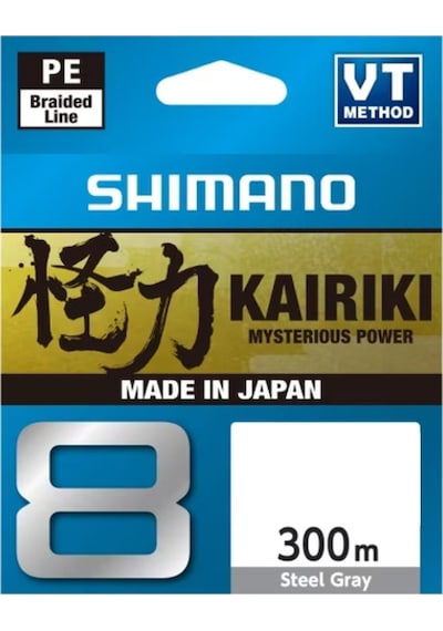 Shimano Kairiki 8 300m Steel Gray Örgü İp Misina - 0.060mm