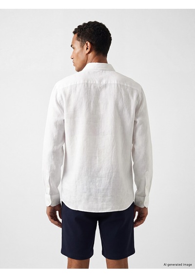 Lcw Vision Beyaz Regular Fit %100 Keten Erkek Gömlek