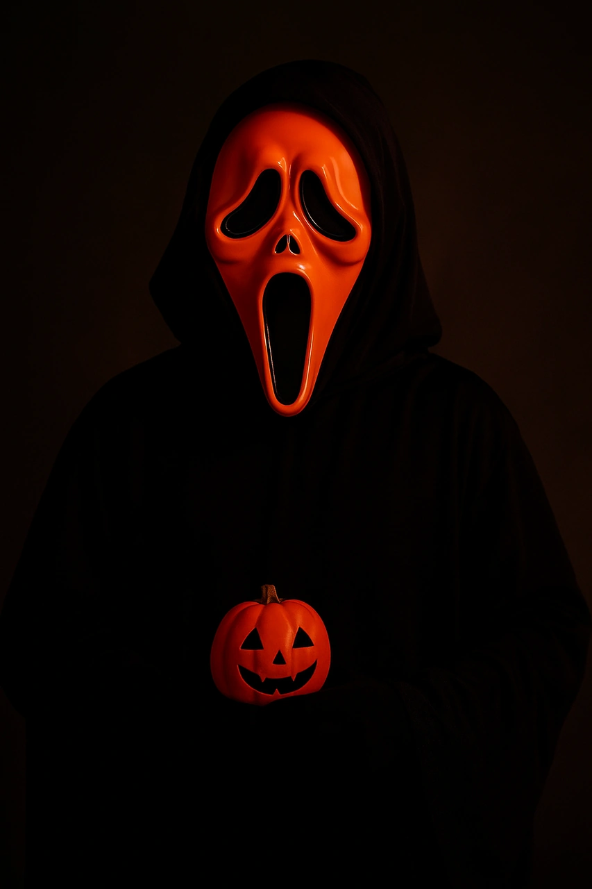 Halloween Maske Çığlık Arkası Tüllü Kırmızı Diğer