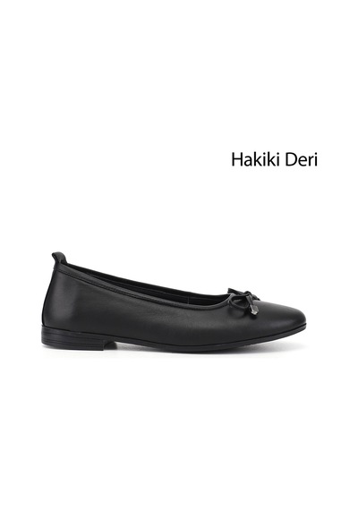 Gönderi(R) Gönderi R Kadın Siyah Fiyonklu Hakiki Deri Babet Dyza75645194 Siyah