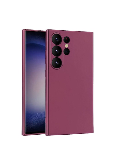 Zore Galaxy S24 Ultra Uyumlu Ogaa Premier Silikon Kılıf-mürdüm