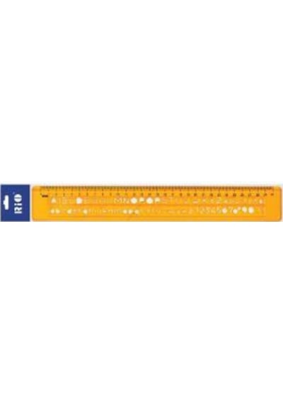 Unıversal Yazı Şablonu Cetvel 30cm Karışık