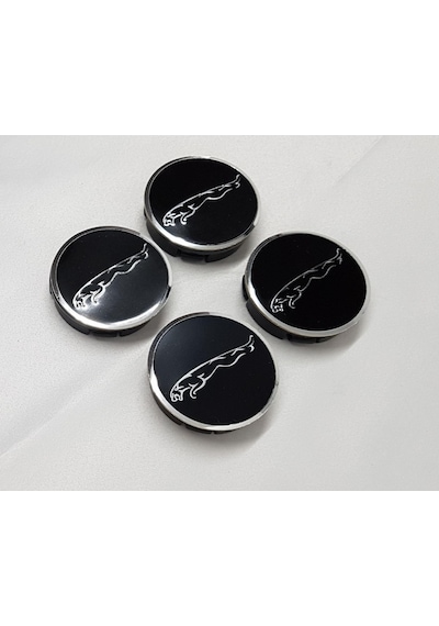 Jant Göbeği Jaguar 65/62 62Mm Yuva 4'Lü Set Siyah Çerçeveli