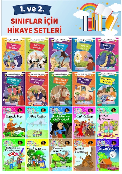 1.ve2.sınıflara Uygun Okumayı Sevdiren 32 Sayfalık 20 Li Hikaye Seti