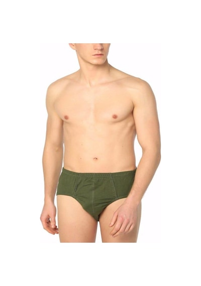 Yıldızı Erkek Renkli Slip Külot - 12 Adet Haki