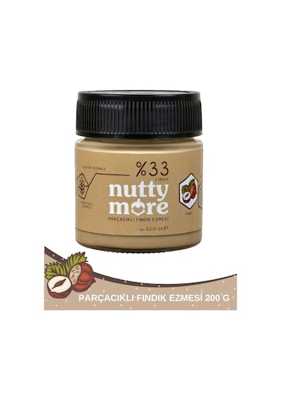 Nutty More %33 Fındık Parçacıklı Fındık Ezmesi 200 Gr
