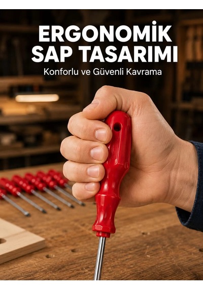 Çelik 7'li Tornavida Seti Ergonomik Sap Profesyonel Kullanım 51881207