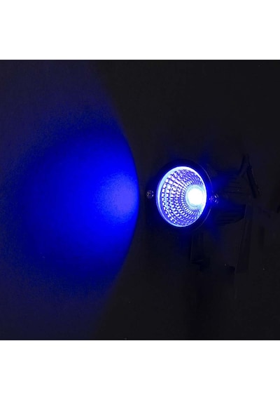 Elektrikle Çalışır, 7 Watt Mavi Işık Ledli Çok Kaliteli Çim, Çiçek, Ağaç, Peyzaj Aydınlatma Armatürü Mavi