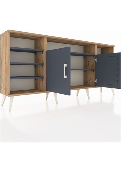 Arges Konsol 8 Raflı 2 Kapaklı 176x30x83 Çam-antrasit/antrasit Antrasit/antrasit Arges Konsol 8 Raflı 2 Kapaklı 176x30x83 Çam-antrasit/antrasit Antrasit/antrasit