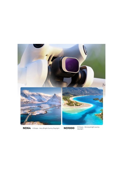 K&f Djı Mini 4 Pro Nd Filtre 6 Parça Set Nd4 + Nd8 + Nd16 + Nd32 + Nd64 + Nd1000