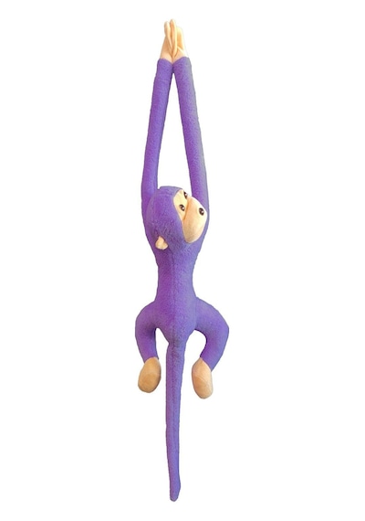 Sevimli Peluş Maymun Oyuncak . Elleri Yapışabilen 70 Cm Mor