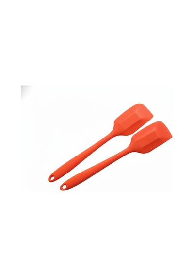 Silikon Spatula Ve Sıyırıcı, Tek Parça Tasarım 2, Turuncu Diğer