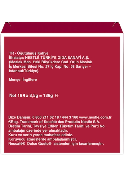Nescafe Dolce Gusto Americano Kapsül Kahve 16'lı