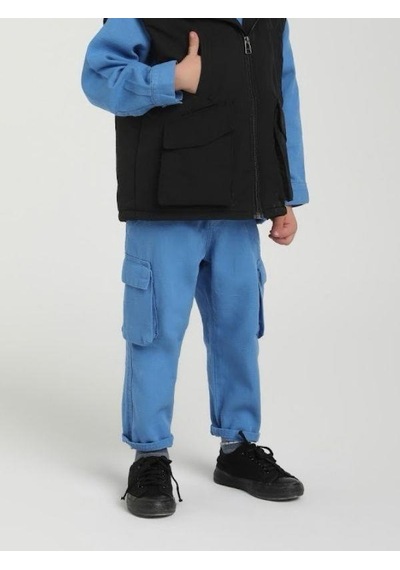 Jack Lions Erkek Çocuk Kargo Cepli Pantolon-15607 Mavi