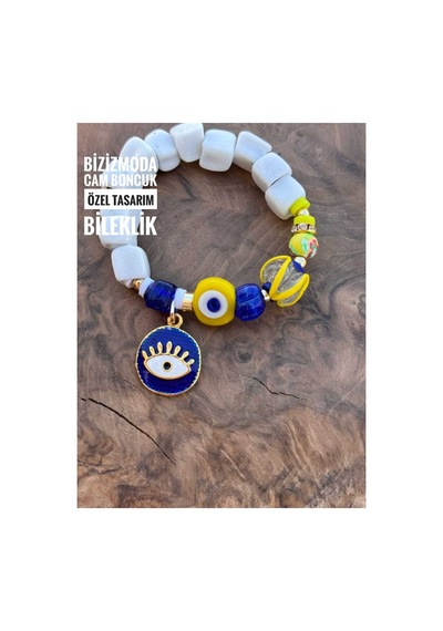 Cam Bodrum Boncuk Bileklik Charm Cam Boncuklu Bileklik Beyaz 07950510
