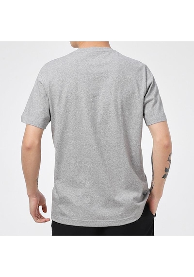 Essentials Embroidered Logo Tişört Gri 001