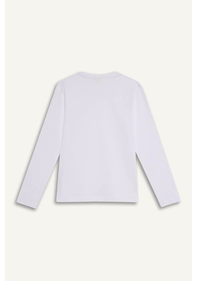 Defacto 26y801001150 Beyaz Kız Çocuk Sweatshirt G0860a8/wt34