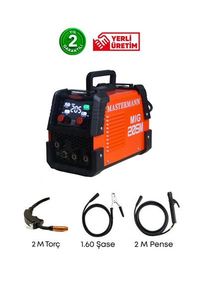 Mastermann Mıg 205 Tüpsüz Gazaltı Kaynak Makinesi 205a Inverter Mıg Mma