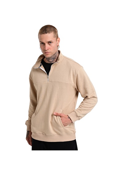 Sportive Badajoz Erkek Bej Günlük Stil Sweatshirt 24ke016-oat Bej