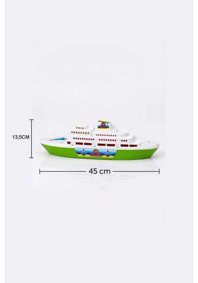 45cm Devasa Renkli Pasifik Yolcu Gemisi Oyuncak Gemi Yeşil