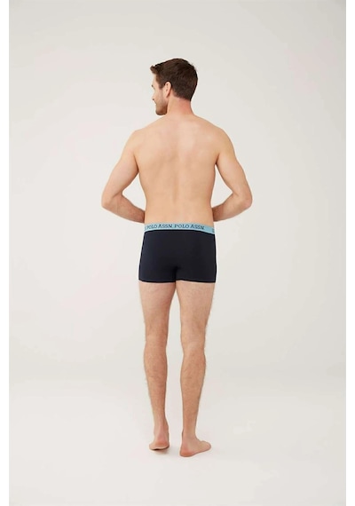 U.S. Polo Assn. Erkek, Lisanslı, Uspa, Turkuaz-lacivert Melanj, 3'lü Boxer Çok Renkli