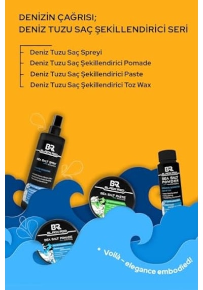Ayrex Br Deniz Tuzu Toz Wax - Sea Salt Powder Orta Tutuşlu Hacimlendirir Anti Uv Saç Şekillendirici