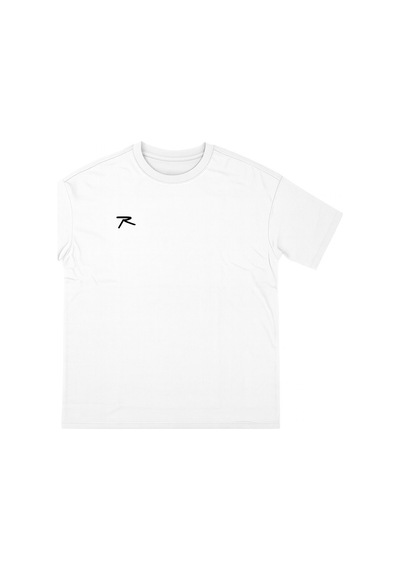 Raru Pamuk Oversize Basic T-shirt Latus Beyaz Beyaz