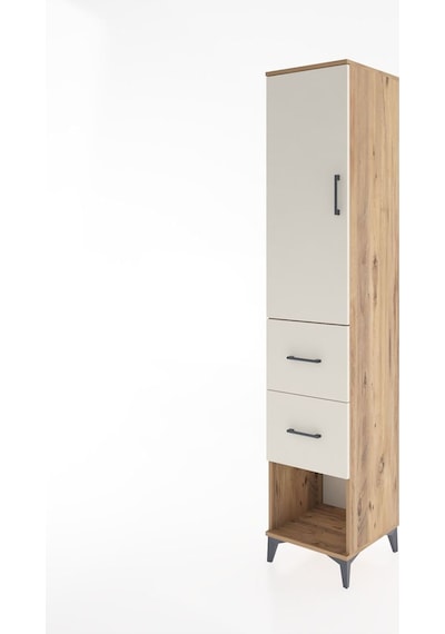 Hyperion Dolap 2 Raflı 2 Çekmeceli Tek Askılı 44x44x221 Çam-a... Çam