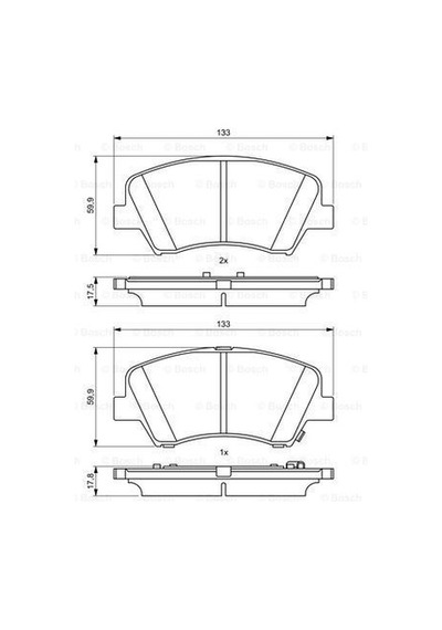 BOSCH 986494712 ÖN BALATA HYUNDAI I30 (11-15)KIA CEED 12-