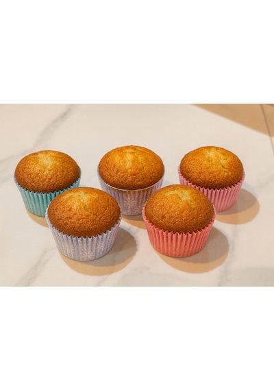 100adet Renkli Cupcake & Muffin Kağıdı - Yağ Geçirmez - Karışık Gönderilir Çok Renkli
