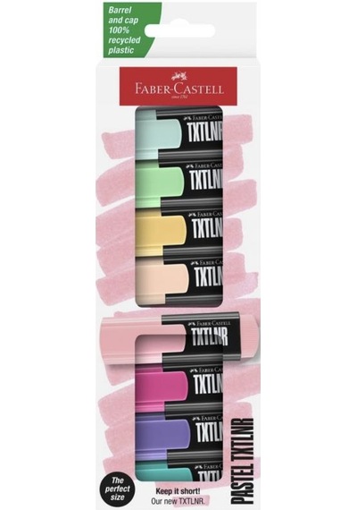 Faber Castell Fosforlu Kalem Mini Pastel 8'li Set - 154218 Çok Renkli
