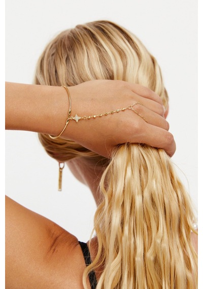 Minimal Boncuklu Şahmeran Gold