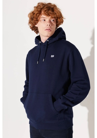 Lee Regular Fit Normal Kesim Pamuk Kapüşonlu Şardonlu Sweatshirt - L80yry Lacivert