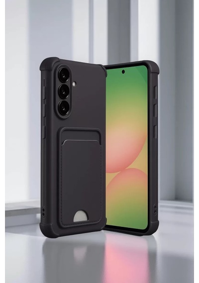 Newface Samsung Galaxy A56 Kılıf Kelvin Kartvizitli Silikon - Derin Mor