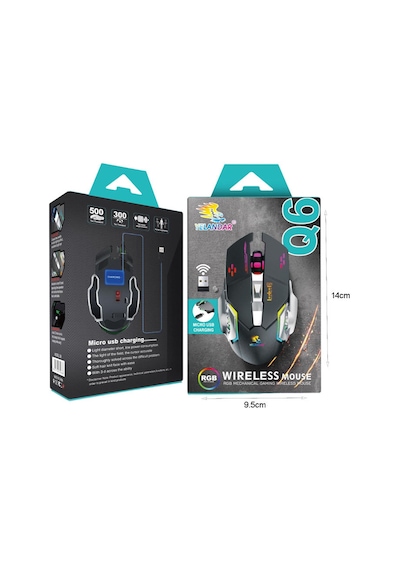 Yelandar Q6 Şarj Edilebilir Oyuncu Kablosuz Optik Mouse