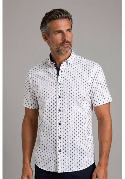 Bisse Ekru Regular Fit Cepsiz Kisa Paşa Yaka Gömlek Gmbsk261035 03