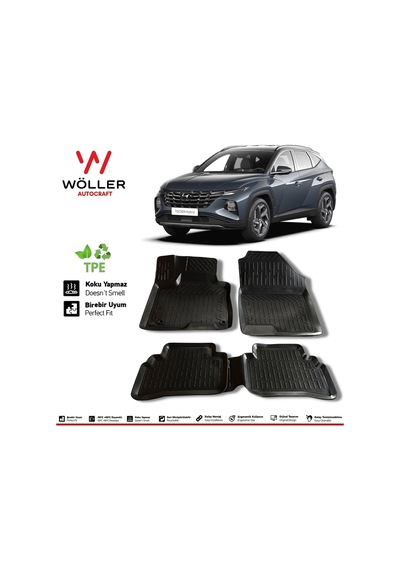 Hyundai Tucson Paspas 2021 Sonrası 3d Havuzlu Paspas