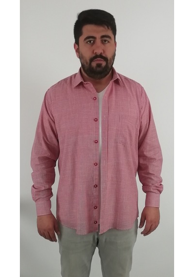 Tousus Regular Fit Pitikareli Vual Erkek Gömlek Kls-4012-tss Kırmızı