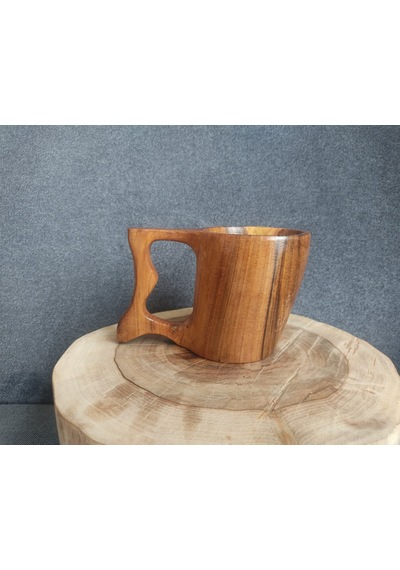 Ceviz Ağacı Kuksa Bardak K1704 Çok Renkli