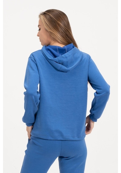Rich Kadın Kapüşonlu Mavi Sweatshirt Ve Eşofman Takımı Scuba Kumaşı Çok Renkli