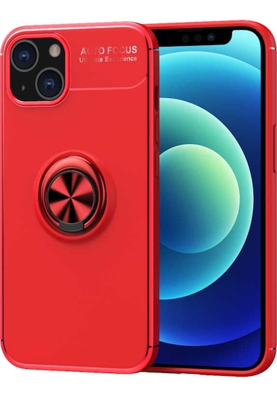 Apple Uyumlu iPhone 13 Kılıf Yüzüklü Magnetli Ravel Case (538651301)