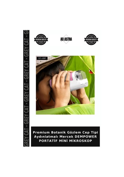 Premium Botanik Gözlem Cep Tipi Aydınlatmalı Mercek Dempower Portatif Mini Mikroskop
