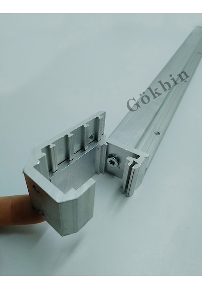 Gökbin Çamaşır Kurutma Askılığı Alüminyum Kare Küpeşte Çamaşırlık Gri - Gümüş