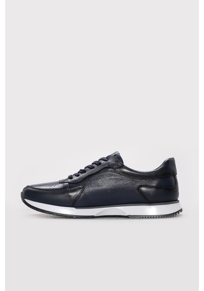 Fast Step Hakiki Deri Erkek Casual Ayakkabı 241ma1991 Lacivert
