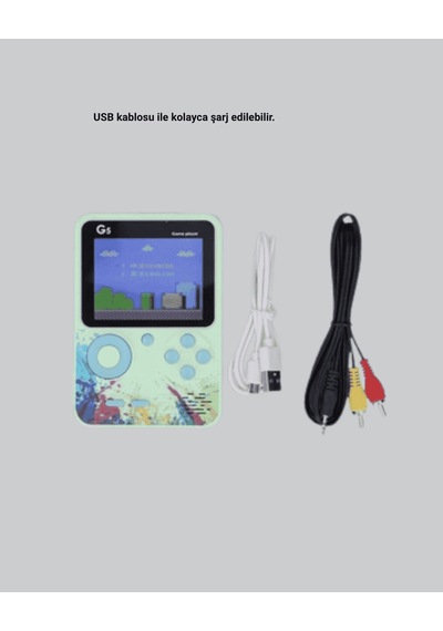 G5 Retro Oyun Konsolu 500 Klasik Oyunlu 3 İnç Hd Ekran Tv Bağlantılı