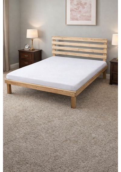 Masif Ahşap Çift Kişilik Karyola