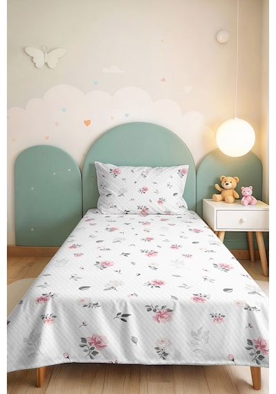 Çiçekli Beyaz Modern Pike Takımı - Pembe Gri Minimal Tek Kişilik Kapitone Yatak Örtüsü 160x220 Cm Günbatımı İpek Kırıntısı Çiçekli Beyaz Modern Pike Takımı - Pembe Gri Minimal Tek Kişilik Kapitone Yatak Örtüsü 160x220 Cm Günbatımı İpek Kırıntısı