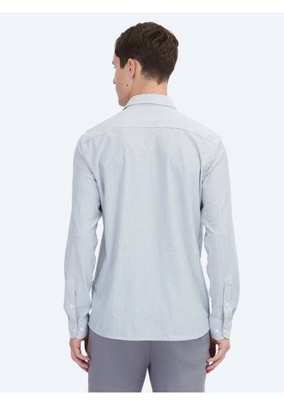 Kip Siyah Çizgili Regular Fit Casual Pamuk Karışımlı Gömlek Kip Siyah Çizgili Regular Fit Casual Pamuk Karışımlı Gömlek