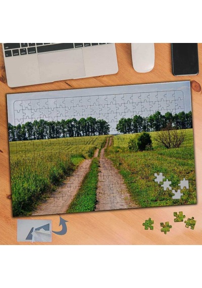 Ormana Uzanan Toprak Yol 240 Parça Puzzle Yapboz Tablo-086