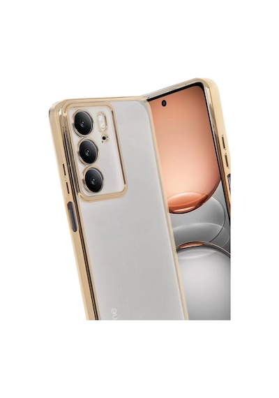 Newface Realme C75 4g Kılıf Razer Lensli Silikon - Gold Altın